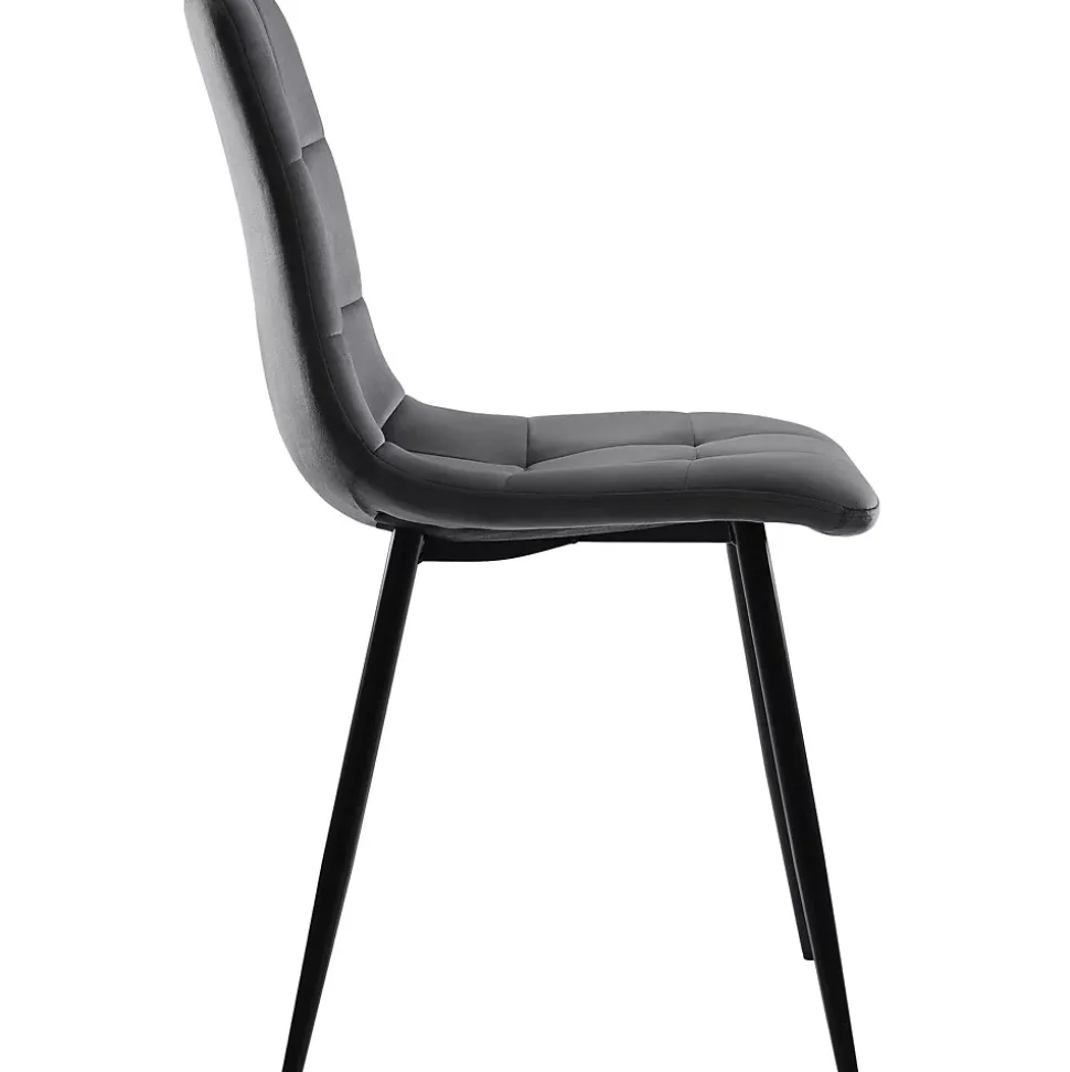 Ensemble table et chaises 140x80x75 cm avec 4 chaises assise rembourrée et table rectangulaire effet marbre