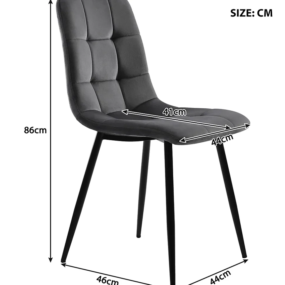 Ensemble table et chaises 140x80x75 cm avec 4 chaises assise rembourrée et table rectangulaire effet marbre