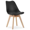 Ensemble table et chaises VALORA Artisan avec 4 chaises RIXK, pieds noirs et naturels NP