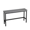 Ensemble table et chaises 148x40x90 cm avec 3 chaises hautes, structure métal et plateau MDF, style moderne