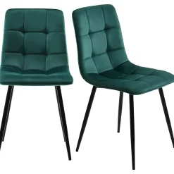 Ensemble table et chaises 100x100x75 cm table ronde avec 4 chaises assise rembourrée structure métal doré
