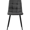 Ensemble table et chaises 80x80x76 cm avec 4 chaises, table carrée plateau effet marbre, assise velours