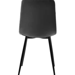 Ensemble table et chaises 80x76 cm table ronde avec 4 chaises en velours plateau MDF effet marbre structure métal
