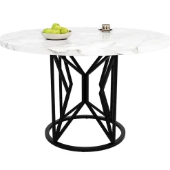 Ensemble table et chaises 100x100x76 cm avec 4 chaises velours, table carrée MDF effet marbre et pieds métal