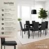 Ensemble table et chaises de salle à manger 7 pièces en Acier noir