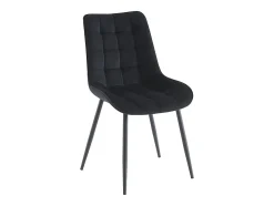Ensemble table EVAELA + 4 chaises OLLUA - Blanc et noir