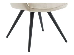 Ensemble table FIRELA + 4 chaises GULSUN - Effet marbre blanc et beige