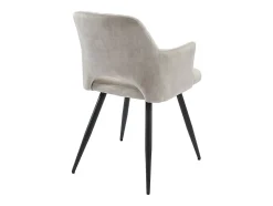 Ensemble table FIRELA + 4 chaises KADIJA - Effet marbre blanc et beige