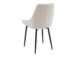 Ensemble table FIRELA + 4 chaises MASURIE - Noir et crème