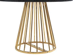 Ensemble table FIRELA + 4 chaises MASURIE - Noir et crème