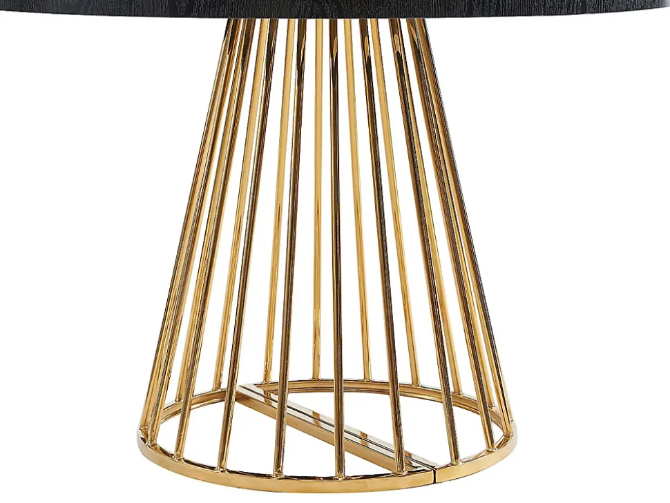 Ensemble table FIRELA + 4 chaises MASURIE - Noir et crème