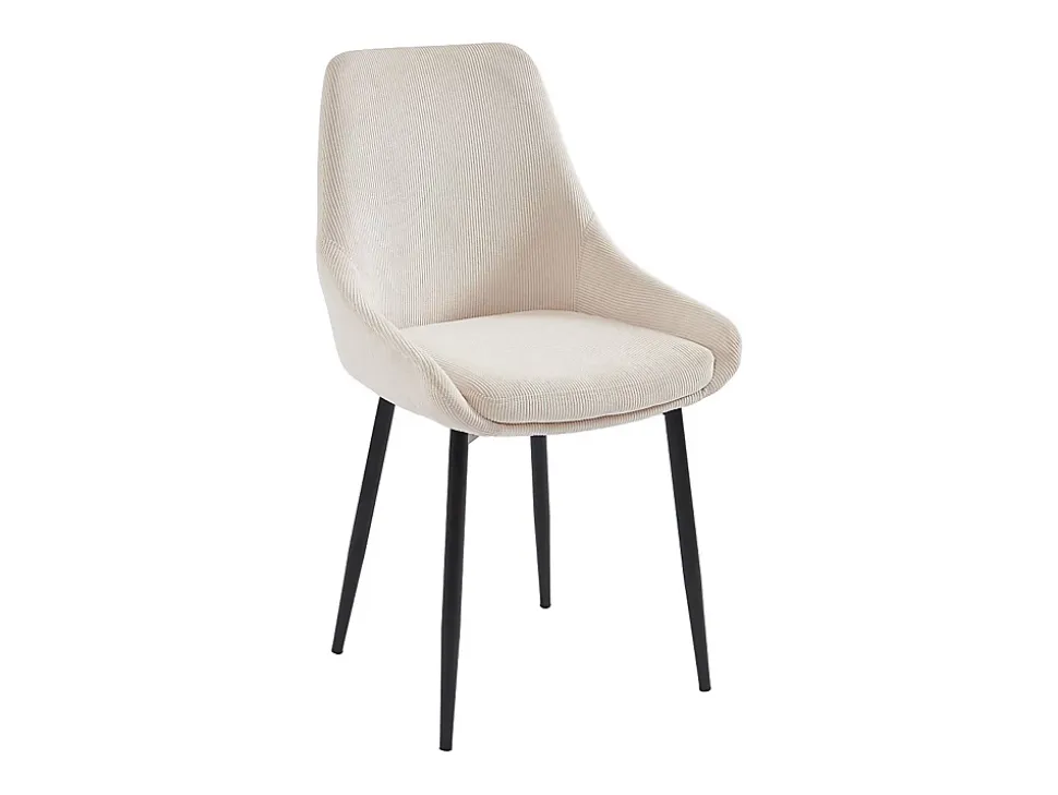 Ensemble table FIRELA + 4 chaises MASURIE - Noir et crème