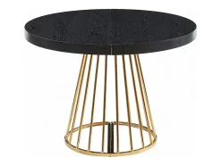 Ensemble table FIRELA + 4 chaises MASURIE - Noir et crème