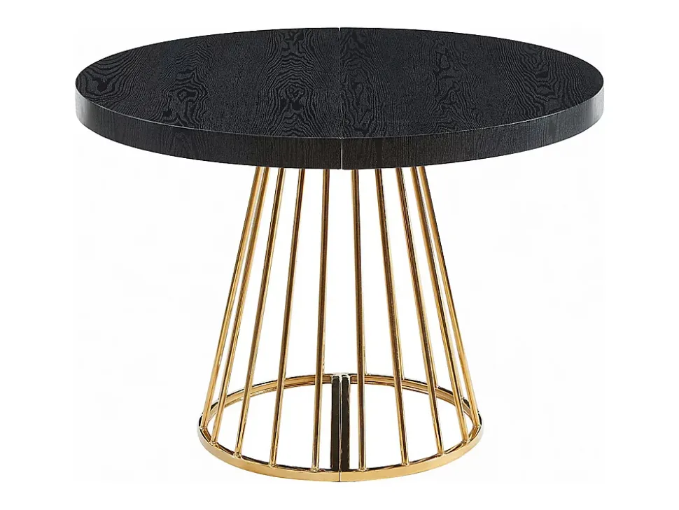 Ensemble table FIRELA + 4 chaises MASURIE - Noir et crème