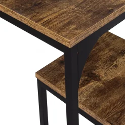 Ensemble table haute de bar DAYTON 150 cm et 6 tabourets effet vieilli design industriel