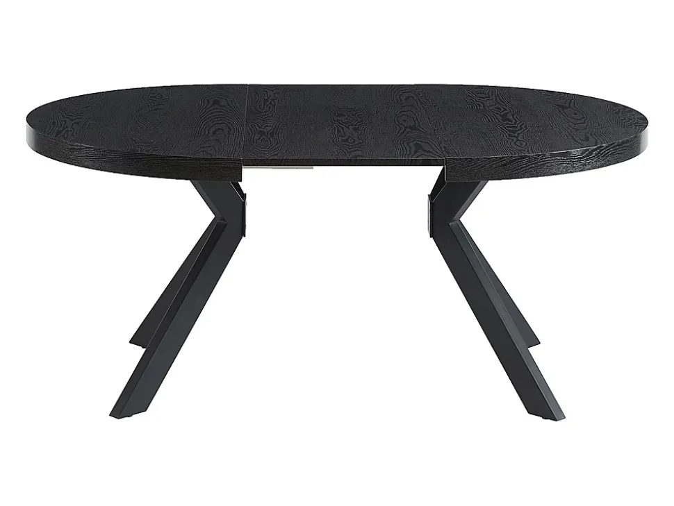 Ensemble table KOMONI + 4 chaises KADIJA - Noir et beige