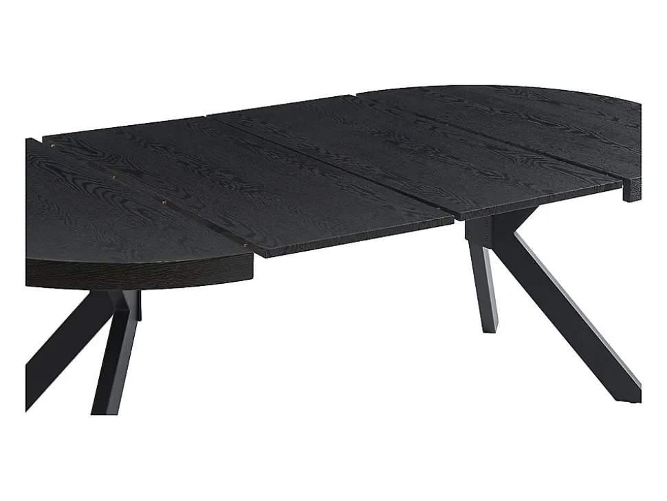 Ensemble table KOMONI + 4 chaises KADIJA - Noir et beige