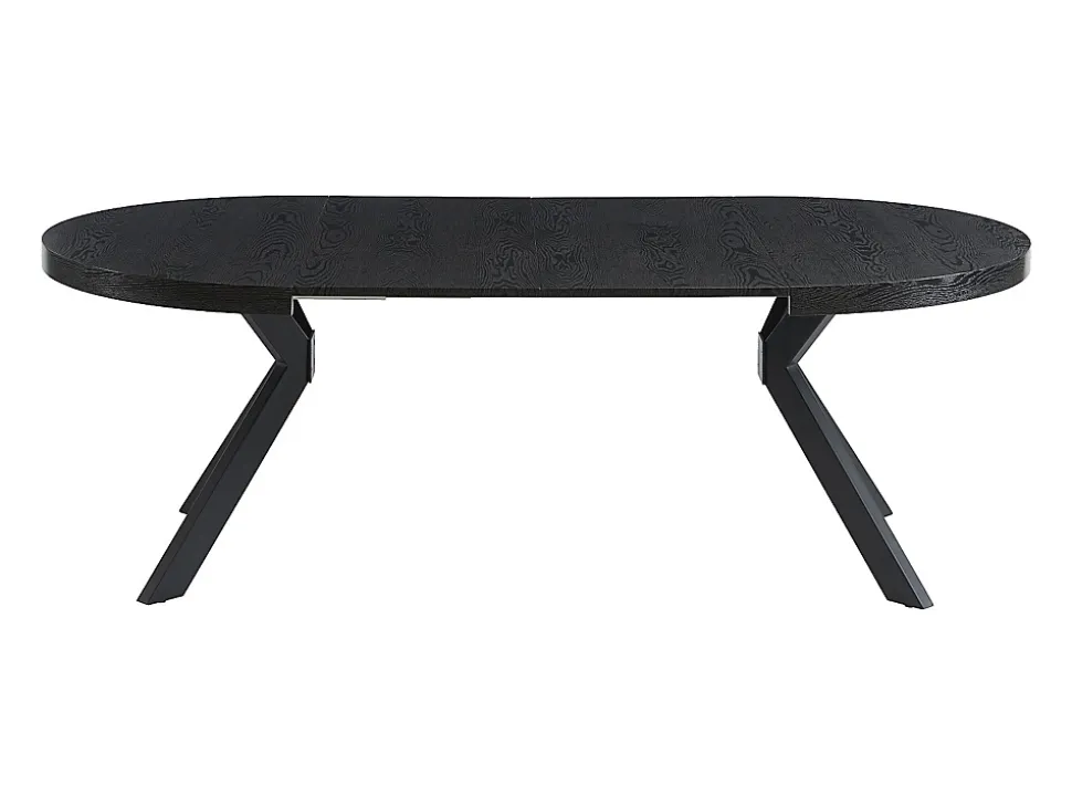 Ensemble table KOMONI + 4 chaises KADIJA - Noir et beige
