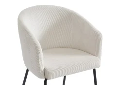Ensemble table KOMONI + 4 chaises MORONI - Naturel et crème