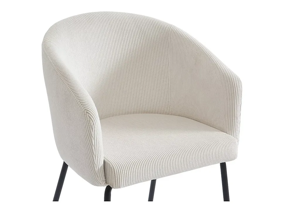 Ensemble table KOMONI + 4 chaises MORONI - Naturel et crème