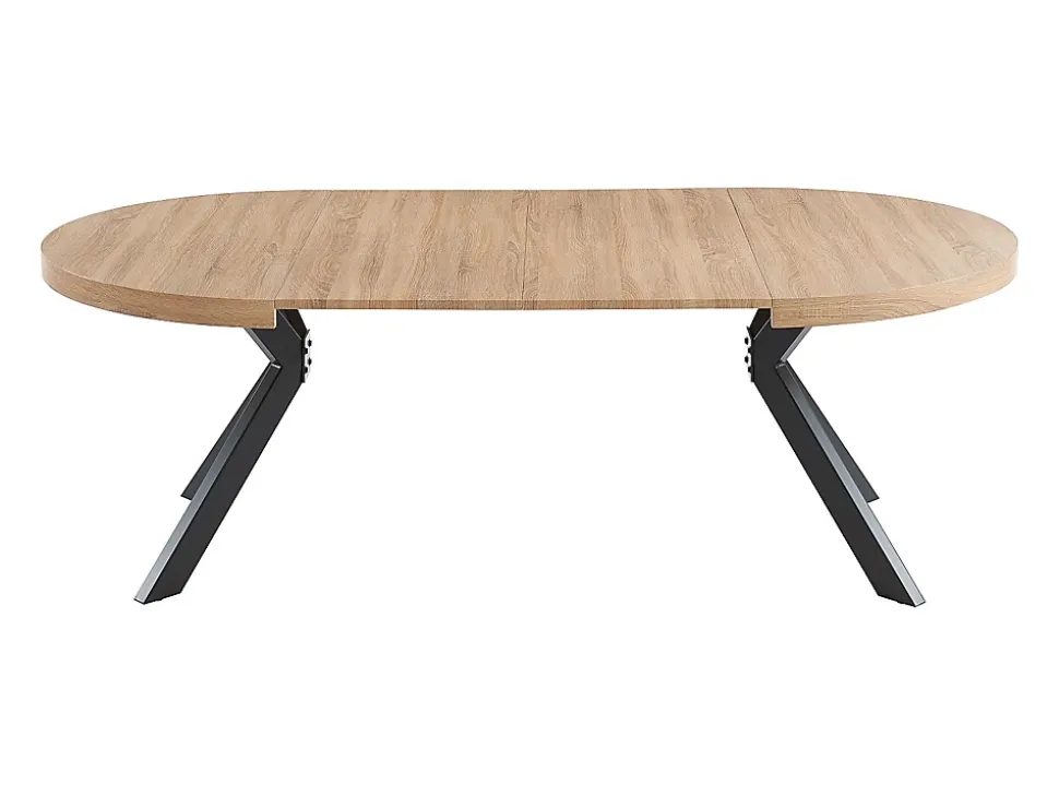 Ensemble table KOMONI + 4 chaises MORONI - Naturel et crème