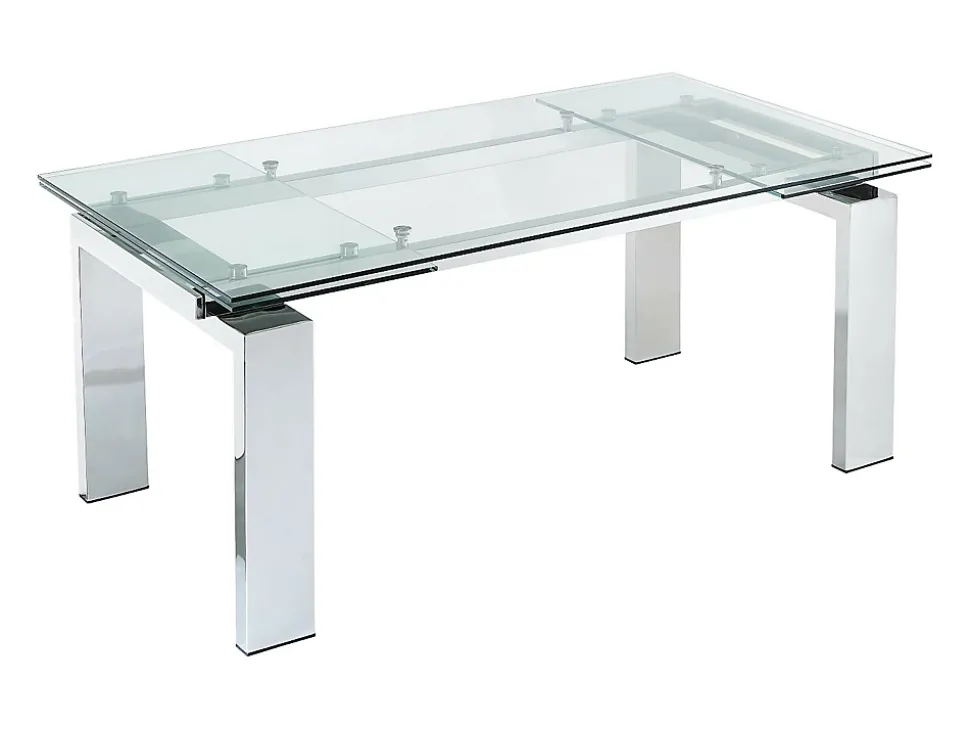 Ensemble table LUBANA + 4 chaises PEGA - Transparent et noir