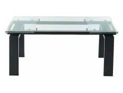 Ensemble table LUBANA + 4 chaises PEGA - Transparent et noir