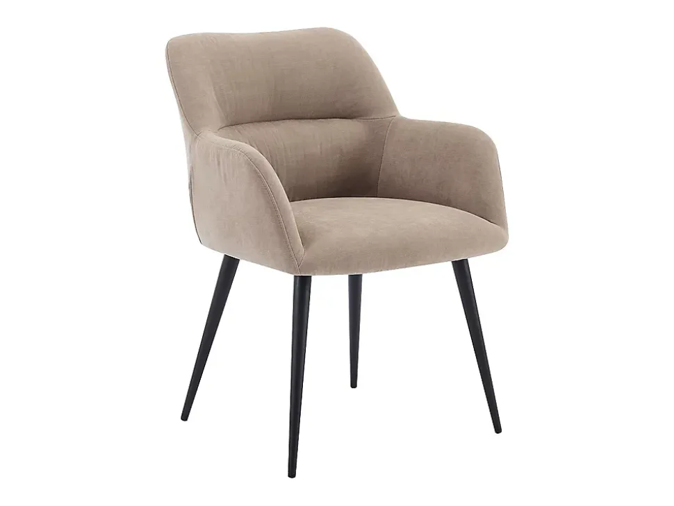 Ensemble table MALATA + 4 chaises HEKA - Effet marbre blanc et beige
