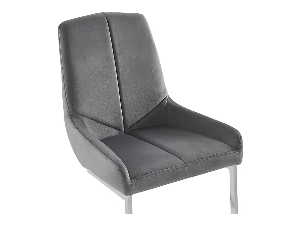 Ensemble table MELODIE II + 4 chaises BERLONA - Transparent et gris