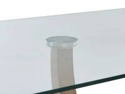 Ensemble table MELODIE II + 4 chaises BERLONA - Transparent et gris