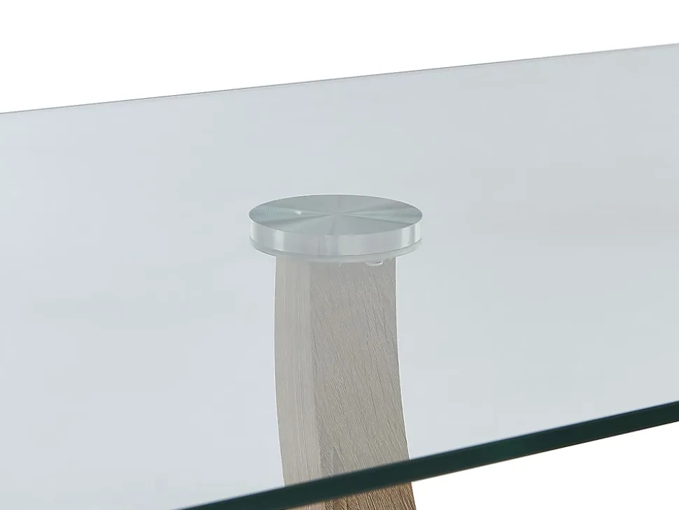 Ensemble table MELODIE II + 4 chaises BERLONA - Transparent et gris