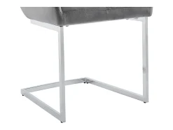 Ensemble table MELODIE II + 4 chaises BERLONA - Transparent et gris
