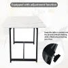 Ensemble Table Rectangulaire 120x70 cm et 4 Chaises en Velours Noir - Dossier Rembourré, MDF Blanche, Pieds Noirs