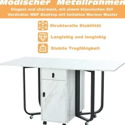 Ensemble Table Rectangulaire Pliante et 4 Chaises en Velours Noir - Dossier Rembourré, MDF et Pieds Noirs