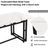 Ensemble Table Rectangulaire 120x70 cm et 4 Chaises en Lin Gris Foncé - Dossier Rembourré, MDF Blanche, Pieds Noirs
