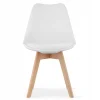 Ensemble table rectangulaire Valora 120x80 en chêne Sonoma + 4 chaises blanches RIKX