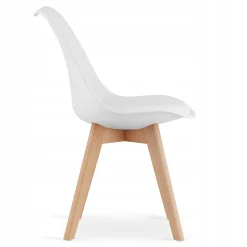 Ensemble table rectangulaire Valora 120x80 en chêne Sonoma + 4 chaises blanches RIKX