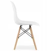 Ensemble table rectangulaire Valora 120x80 en chêne Sonoma + 4 chaises blanches OSAKA