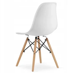 Ensemble table rectangulaire Valora 120x80 en chêne Sonoma + 4 chaises blanches OSAKA