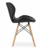 Ensemble table rectangulaire VALORA YURO avec 4 chaises noires WAKO