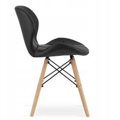 Ensemble table rectangulaire VALORA YURO avec 4 chaises noires WAKO