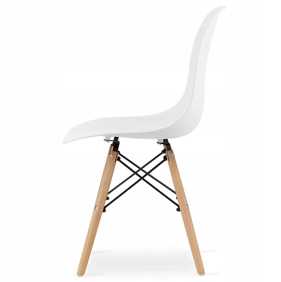 Ensemble table ronde blanche Valora KOVA 90 avec 4 chaises OSAKA