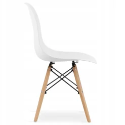 Ensemble table ronde blanche Valora KOVA 90 avec 4 chaises OSAKA