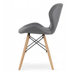 Ensemble table ronde blanche VALORA KOVA 80 avec 4 chaises grises WAKO
