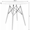 Ensemble table ronde blanche VALORA KOVA 80 avec 4 chaises noires WAKO
