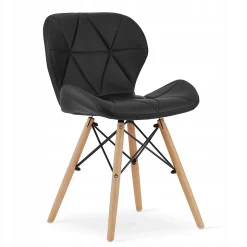 Ensemble table ronde blanche VALORA KOVA 80 avec 4 chaises noires WAKO