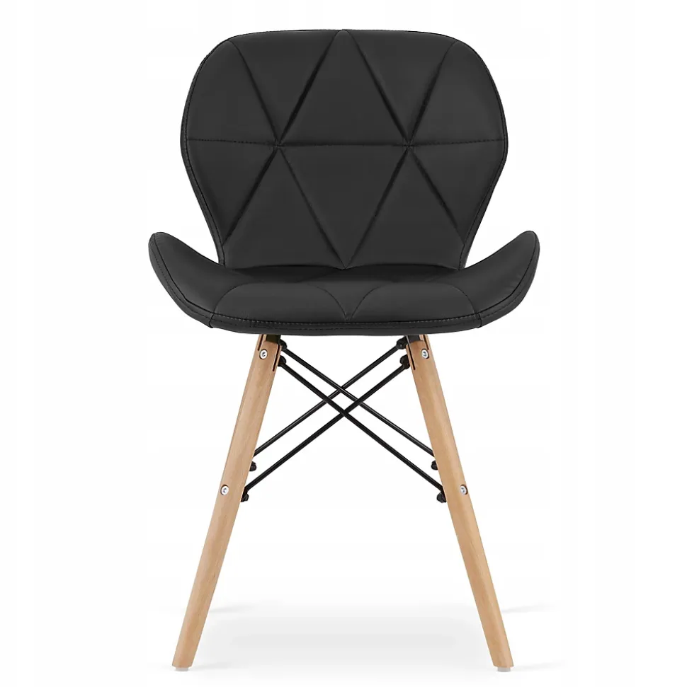 Ensemble table ronde noire VALORA KOVA 60 et 2 chaises noires WAKO