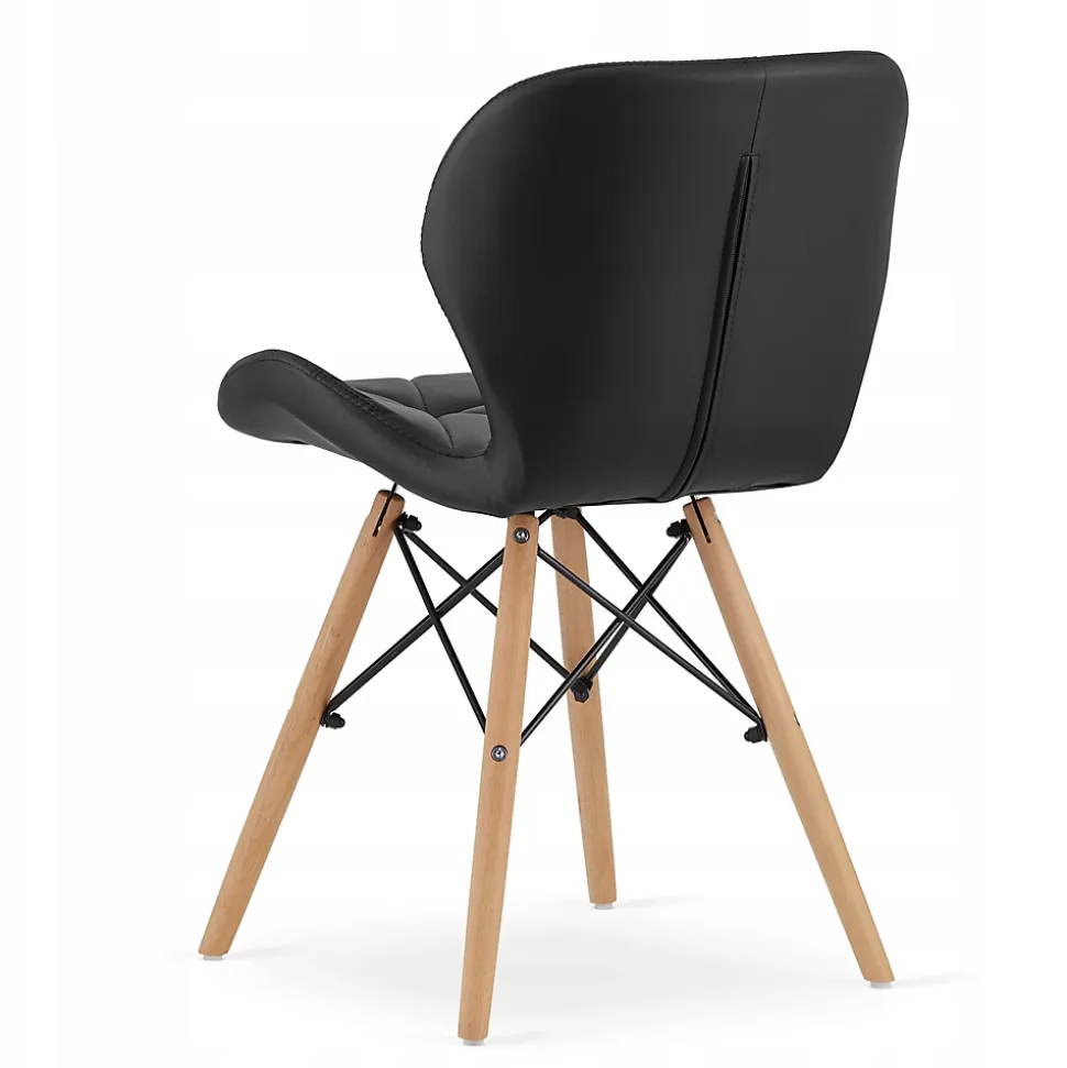 Ensemble table ronde noire VALORA KOVA 80 + 4 chaises noires WAKO