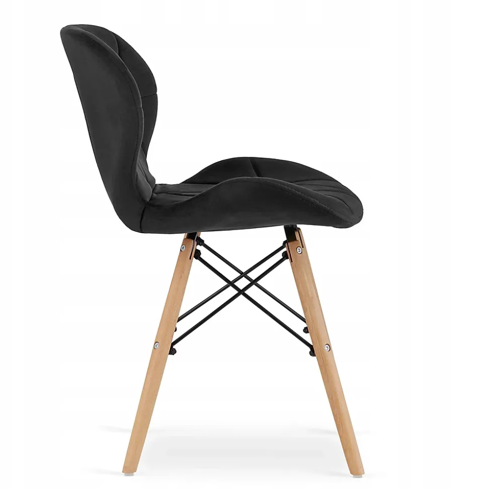 Ensemble table ronde Valora KOVA 80 blanche + 4 chaises WAKO noires