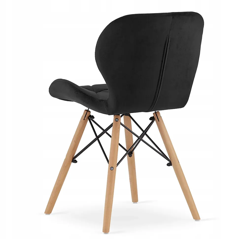 Ensemble table ronde Valora KOVA 80 blanche + 4 chaises WAKO noires